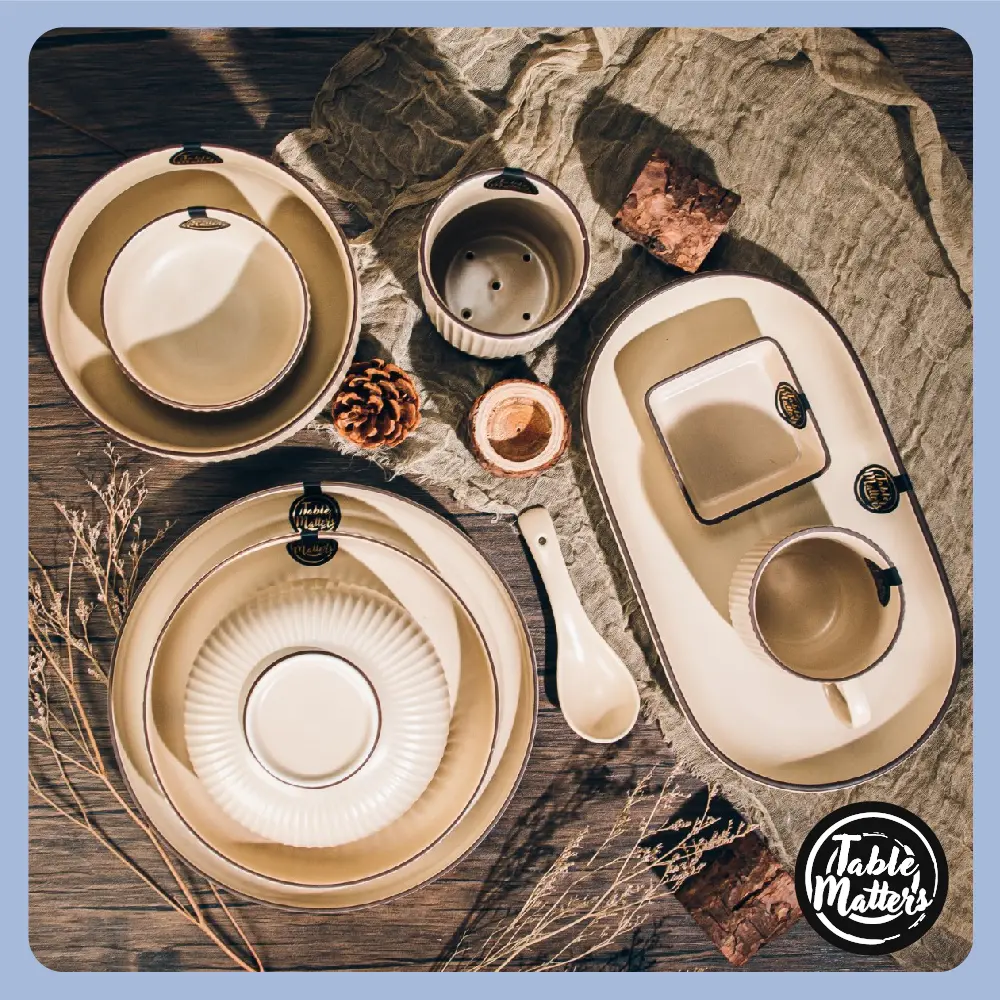 Table Matters - Tove Cream Collection [ Plates | Bowls | Saucers | Spoons | Mugs | Utensil Holders ]