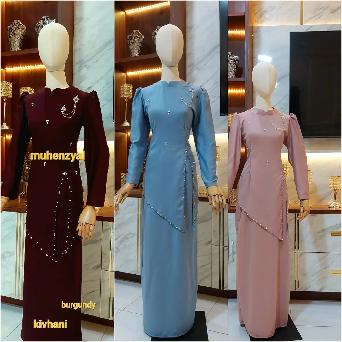 kivhani dress-dress melayu-dress lamaran-dress kondangan-one dress