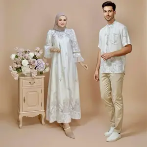 Glenca Set Couple Gamis & Koko Jacquard Mix Tile Raya Series 2026