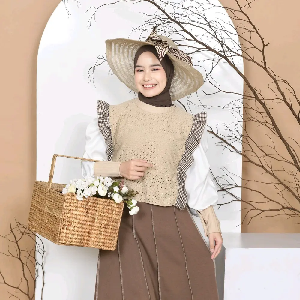 Belazir Vivi vintage vest -Rompi wanita - Outher brukat wanita Top