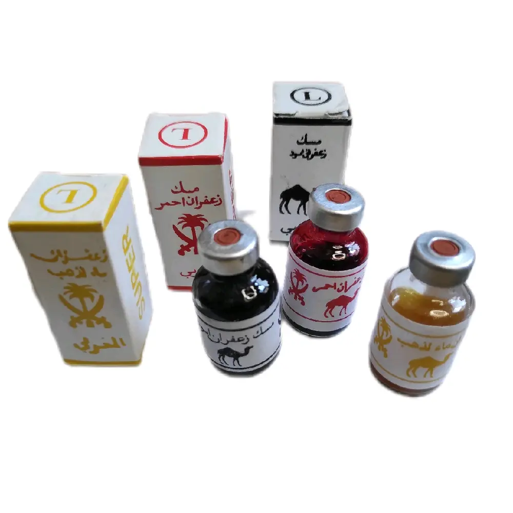 Tinta za'faron arab emas merah dan hitam