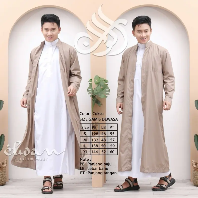 JUBAH LUARAN PANJANG PRIA WARNA EXCLUSIVE C