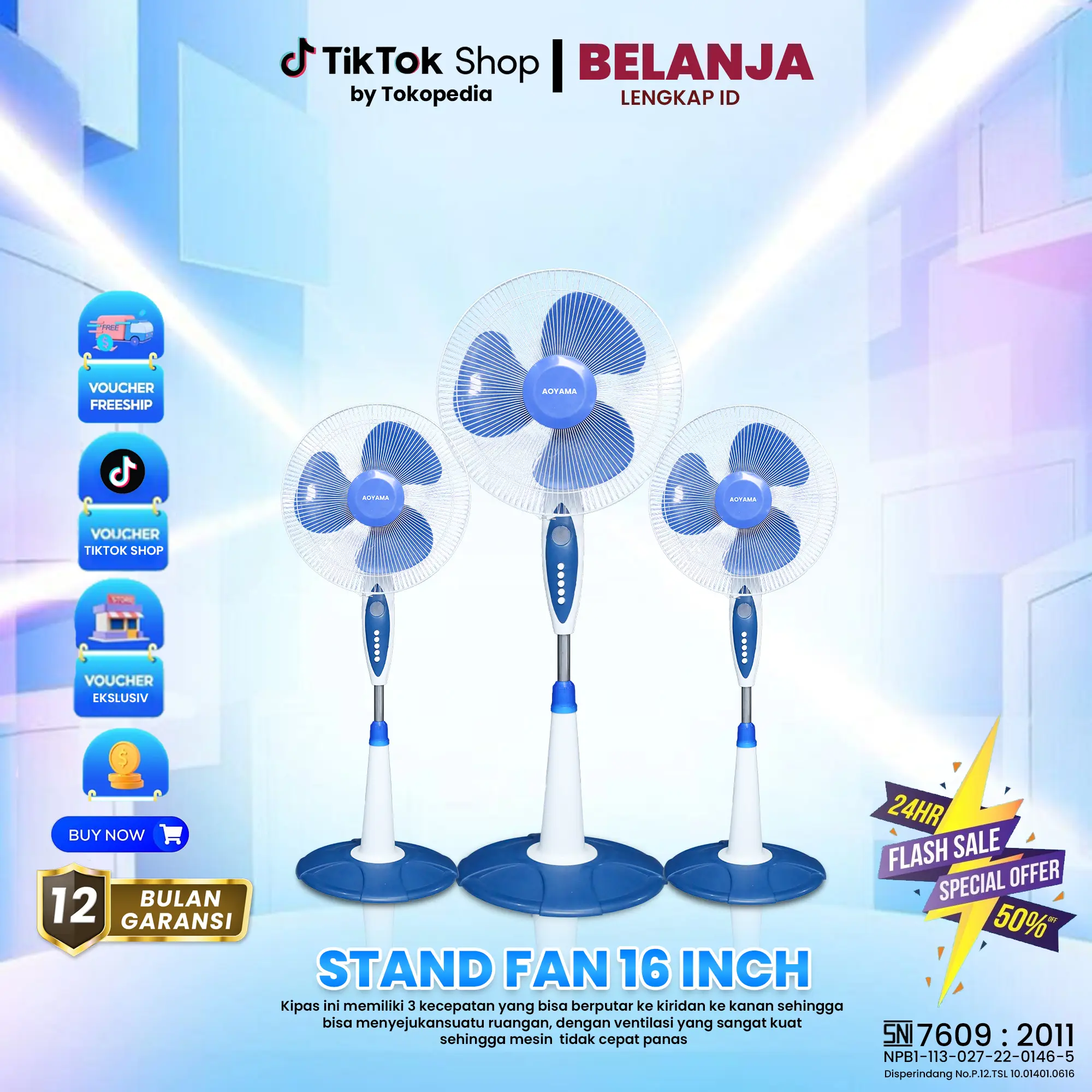 COD STANDFAN AOYAMA / KIPAS BERDIRI AOYAMA BEST SELLER / KIPAS ANGIN / KIPAS MURAH 16 INCH  / KIPAS AOYAMA / KIPAS BERDIRI AOYAMA / STANDFAN 16 INCH