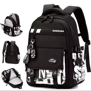 Tas Ransel Sekolah Untuk Anak SD SMP Elegan dan Anti Air kece tahan debu liburan hobo walking garzelhitam ringan dicuci dengan tangan saja ransel ransel  pria