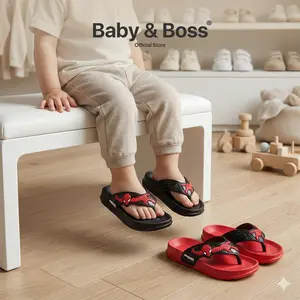 Baby & Boss - Sandal Jepit Anak Laki Laki Spiderman Kekinian Terbaru EVA Empuk Premium Anti Slip Size 24-29