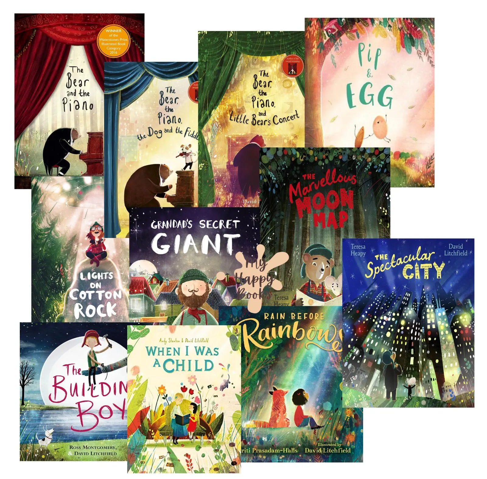 David Litchfield Multi-Award Winning Collection - Bear and the Piano Trilogy and many more