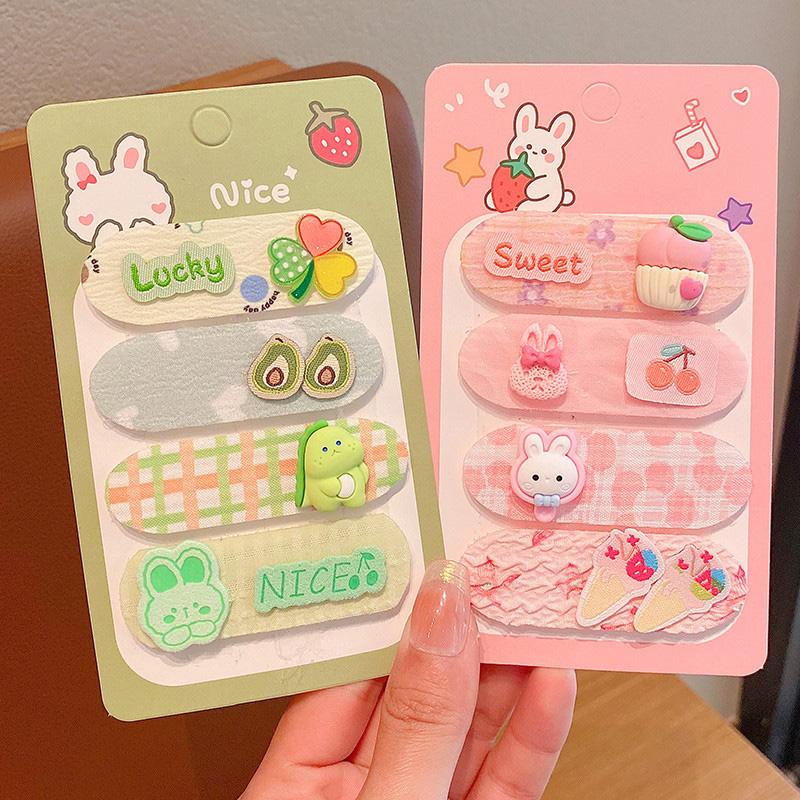 Summer Baby Girls Hair Sticker Cute Infant Velcro Bangs Sticker Kids Side Hair Accessories