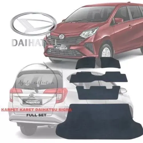 KARPET LANTAI MOBIL MATRAS DAIHATSU SIGRA FULL SET HITAM Car Karet