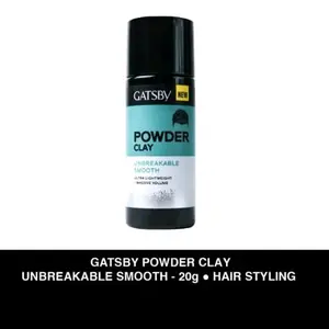 gatsby powder clay unbreakable smooth 20g pomade lembut
