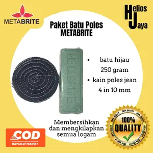 Paket 4JH250 paket metabrite batu hijau langsol 250 gram dan kain poles jean 4 in 10 mm Car