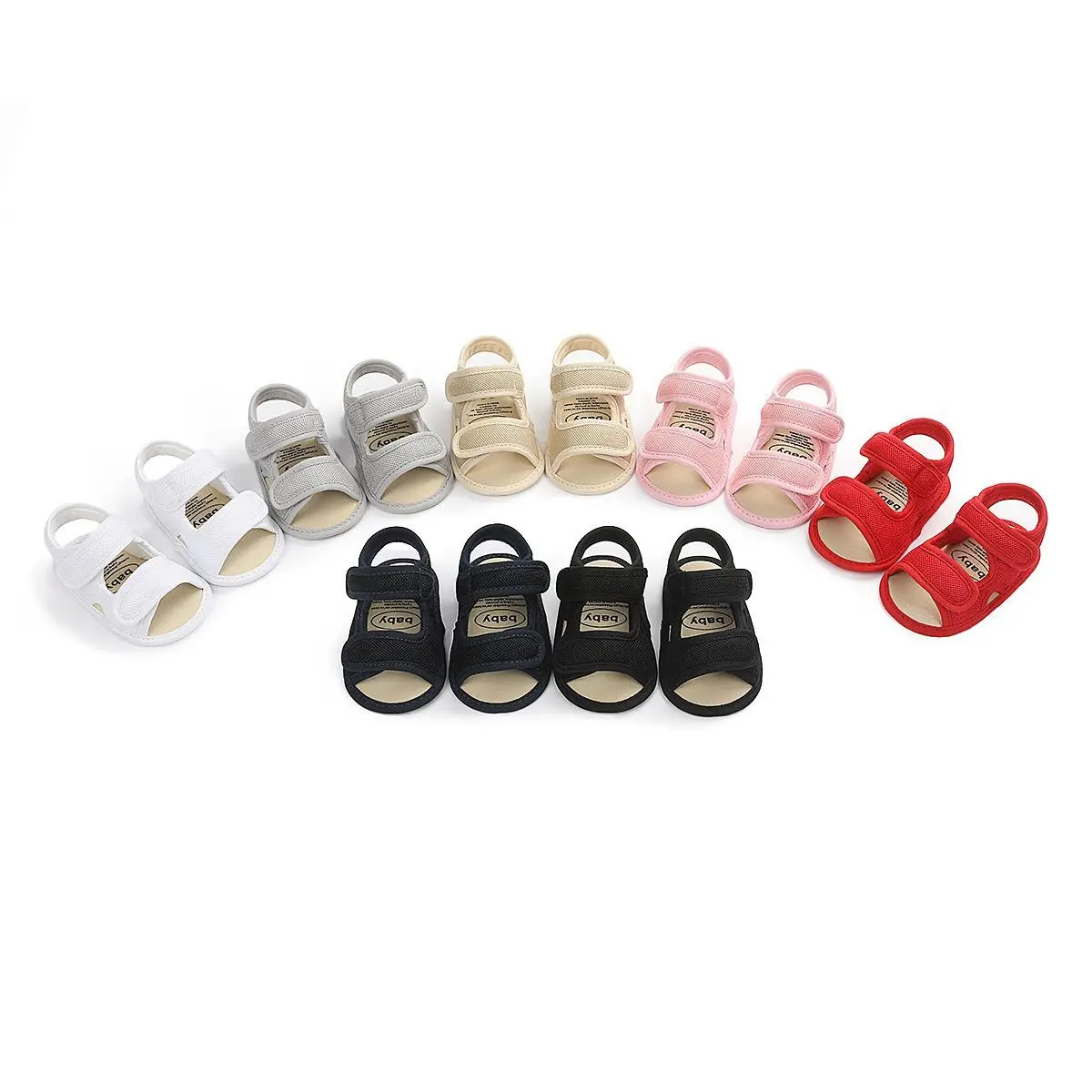 Baby Boys or Girls Summer Breathable Anti-Slip Sandals Toddler Soft Soled Shoes 0-18 Months