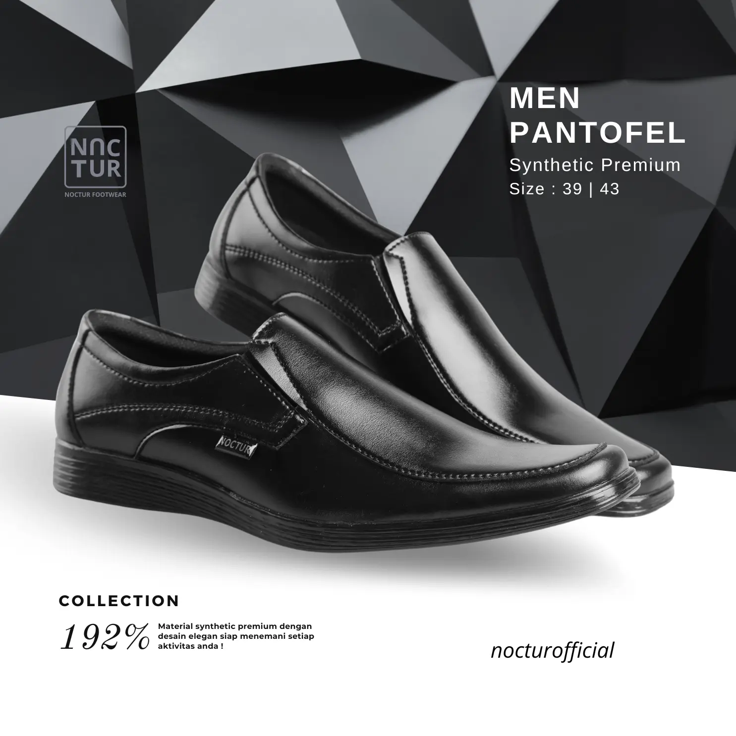 BEST SELLER Sepatu Pria Kulit Hitam Pantopel Kerja Kantor Kasual Pria Pantofel Shoes Fantofel