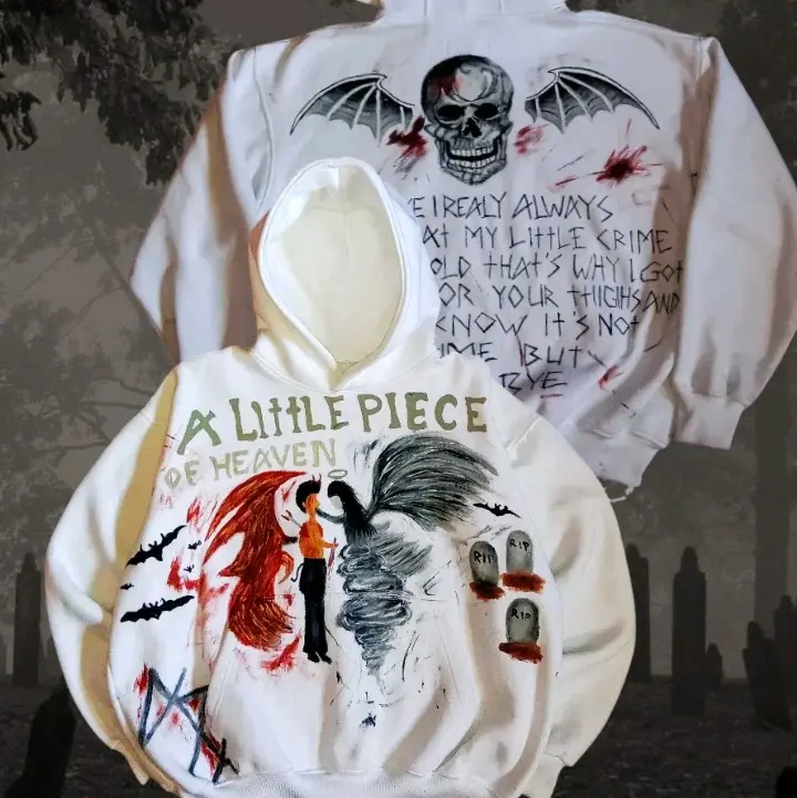 Pre-Order Hoodie Handpainted Avenged Sevenfold - A Little Piece Of Heaven Limited Edition 1/1 Item Unisex