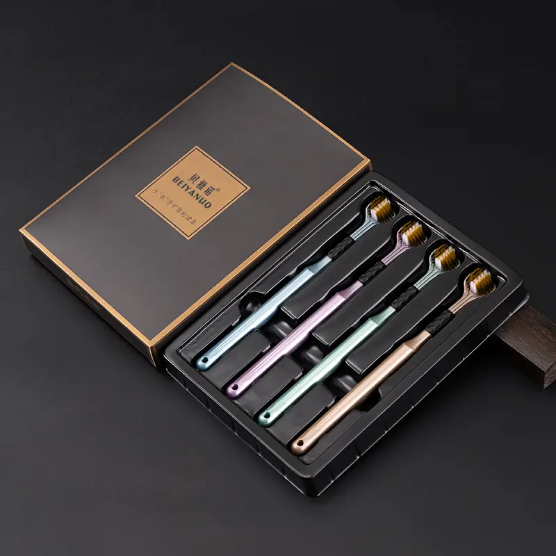 Three sided toothbrush 360 degree cleaning soft toothbrush Adult toothbrush Couple toothbrush Suitable for household use Cleaning the oral cavity Caring for gums luxurious Best-selling products High quality and low price