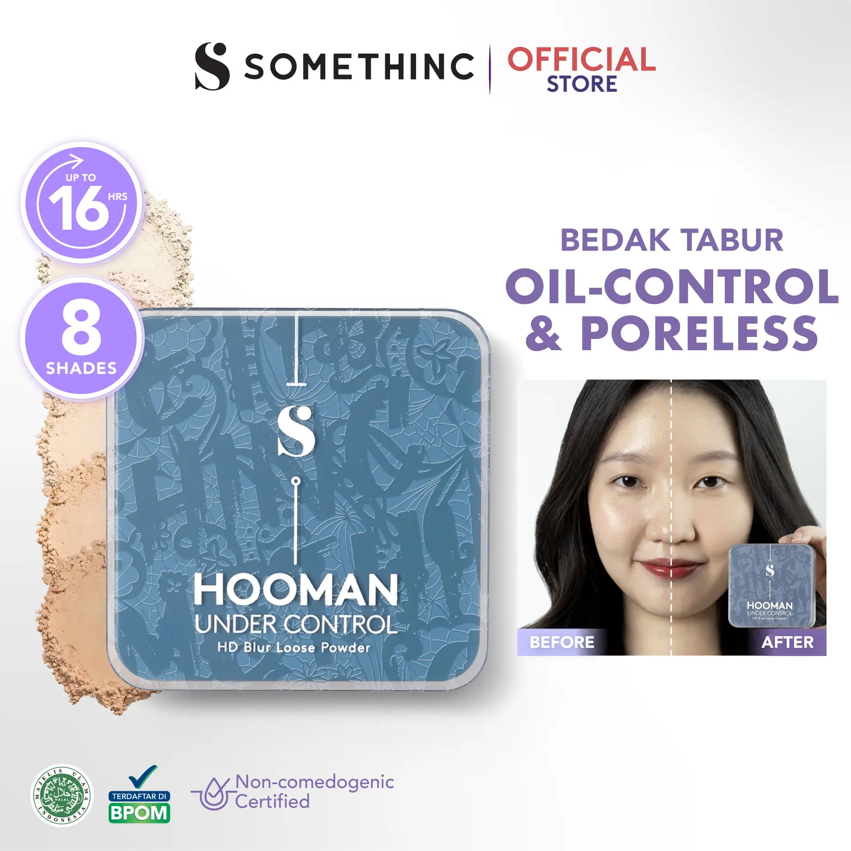 SOMETHINC HOOMAN Under Control HD Blur Loose Powder - Bedak Tabur Wajah