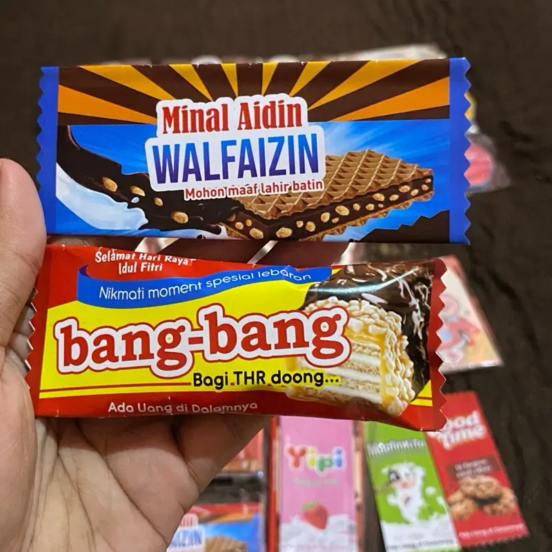 Amplop Motif Snack Viral Lucu Spesial Lebaran Idul Fitri 2025 Termurah ampau amplop permen viral kertas art paper