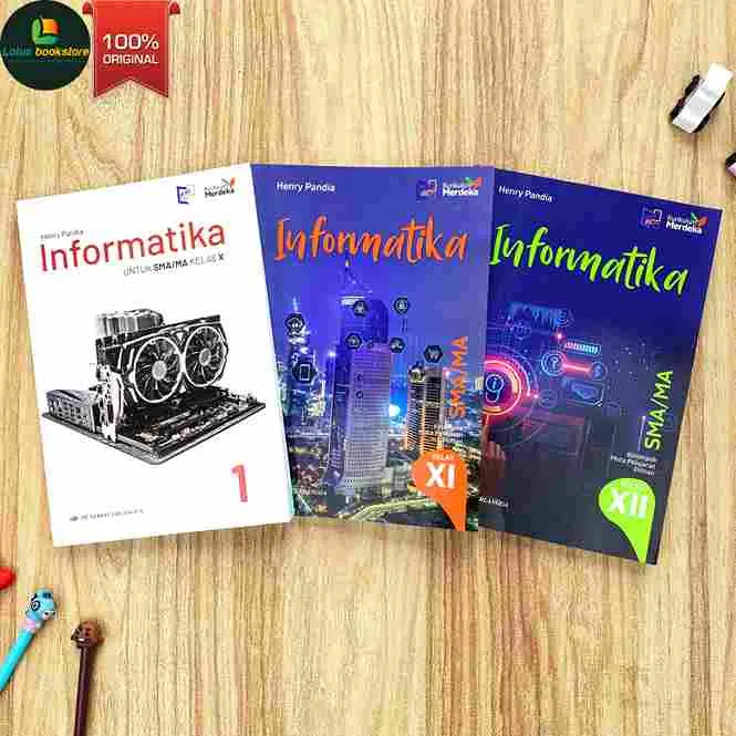 Informatika SMA Kelas 10 11 12 - Penerbit Erlangga - Kurikulum Merdeka - Buku Original
