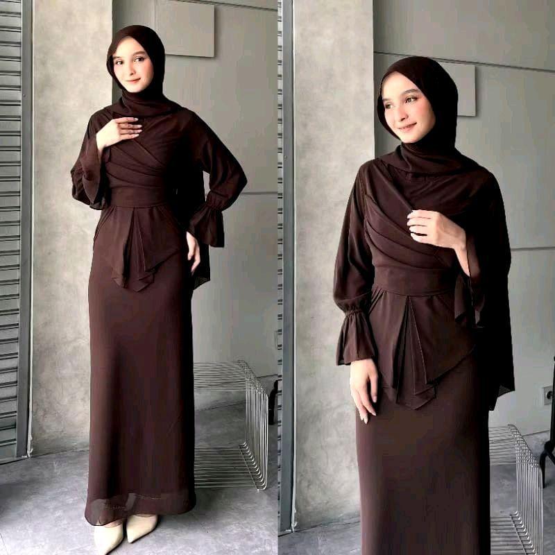 Amena Dress Bridesmaid Gaun Wanita Dress Mermaid Kondangan Gamis Ceruty Babydoll Dress Formal Lebaran Simpel Casual Dress Pesta Elegant Baju Gamis Wanita Dewasa Lebaran Mewah Cantik Nyaman Gamis Muslim Remaja Syari Maxi Dress Terbaru