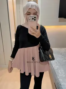 Qilla Blouse Atasan Wanita Knit Premium Nyaman Lembut Cocok untuk Berbagai Kesempatan Fashionable Stylish Bahan Knit Premium Ukuran M L XL