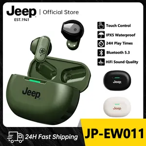 Jeep JP-EW011 TWS Headphone Nirkabel Bluetooth Earphone Bluetooth 5.3 Bass Headset Musik Olahraga Tahan Air dengan Mikrofon Speaker Mini Wireless