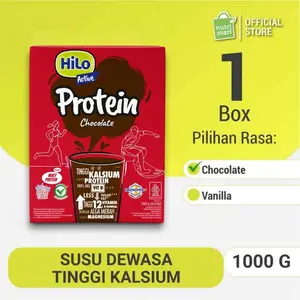 HiLo Active 1000g dengan Alga Merah - Chocolate / Vanilla / +Granola - Susu Tinggi Kalsium Lebih Rendah Lemak - Milk, Dairy