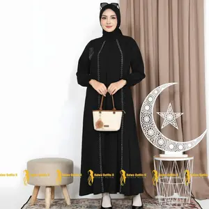 Gamis Abaya Sabrina Dress Bahan Anti Uv Premium Muslim Syar'i Lebaran Wanita Terbaru 2026 By Halwa Outfit