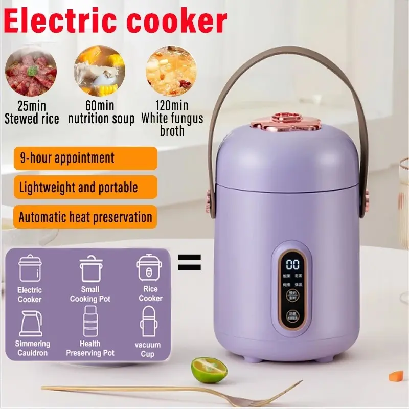 8-In-1 Mini Rice Cooker Multifunctional Electric Cooker Family Dormitory Small Rice Cooker Baby Food Pot Instant Noodle Pot