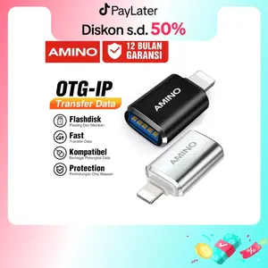 AMINO Mini OTG USB TO L Adapter Converter USB 3.0 Plug Play Flashdisk Data untuk Iphone X XR 11 12 13 14 Pro Max