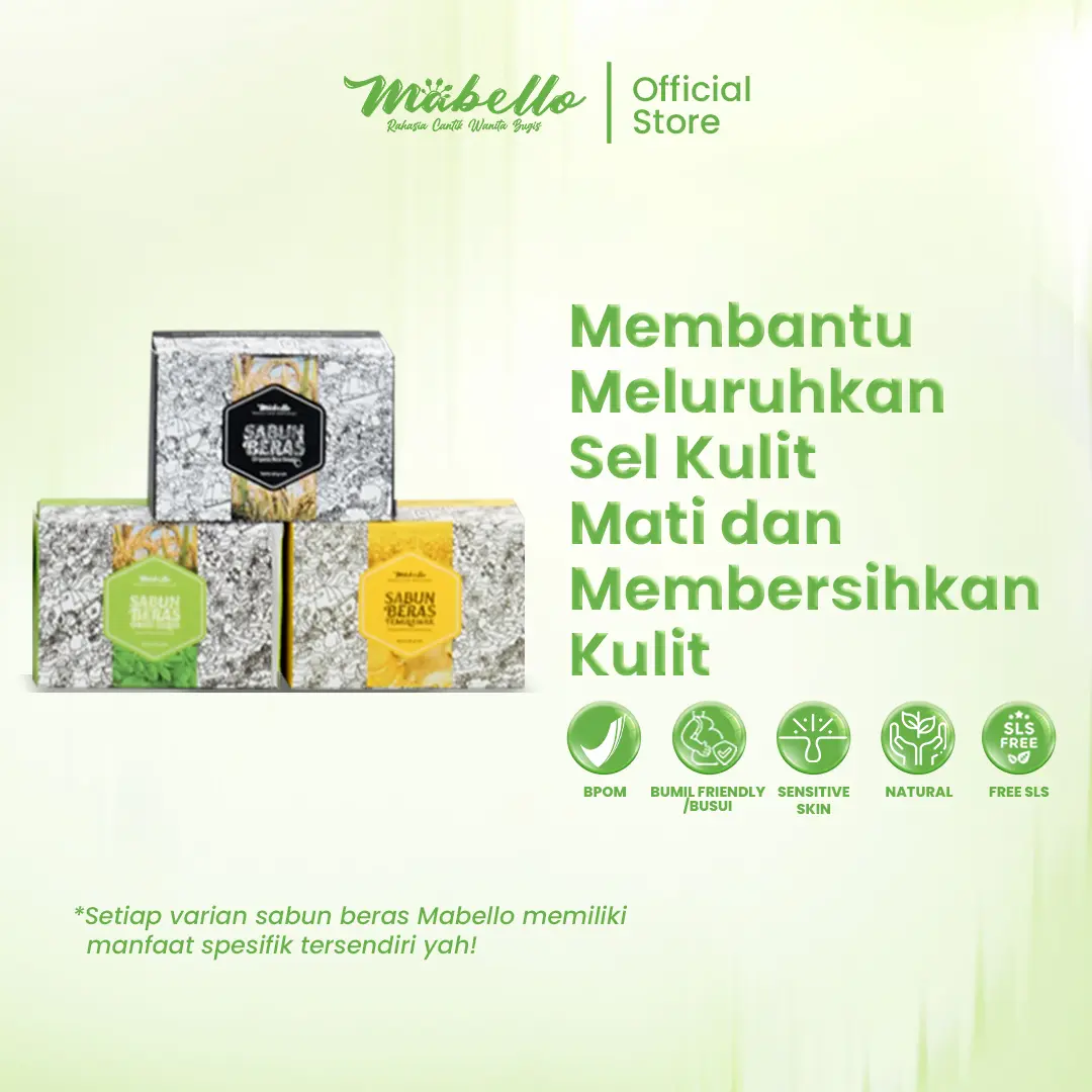 MABELLO / Sabun Beras Hitam/Scrub Soap Bar/Kusam/ Mencerahkan Tubuh/minya Kelapa/ Membersihkan kulit Tangan