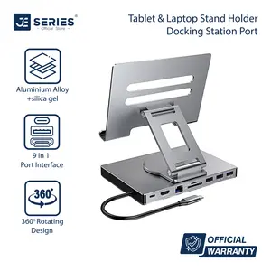 JE Series Holder Docking Station Ipad Tablet HP Port Hub 9in1 Multifunction Charging Audio Hdmi 4k