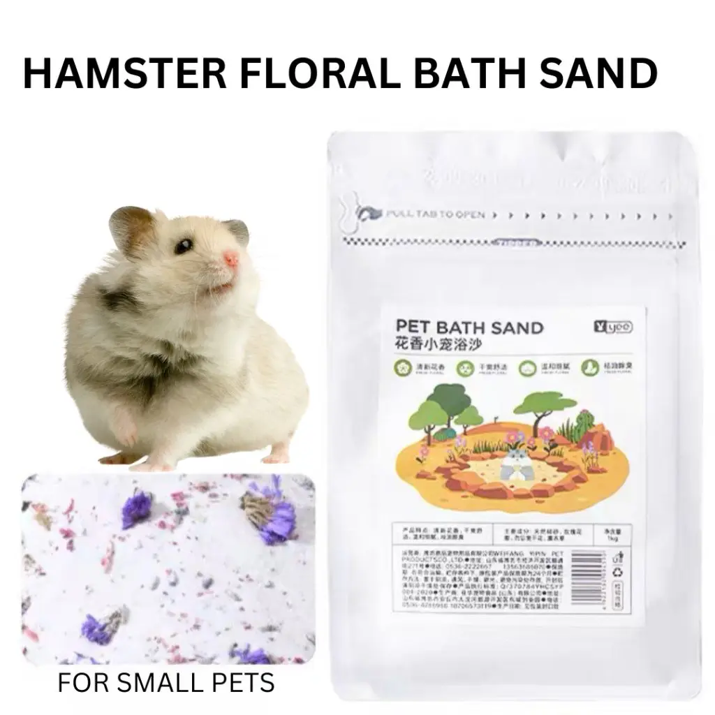 Yee Floral Bath Sand For Hamster and Small Animals Natural Deodorising Release Stress and Relieves Anxiety