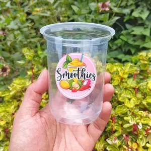 stiker label cup drink anti air gelas SMOOTHIES 60 pcs