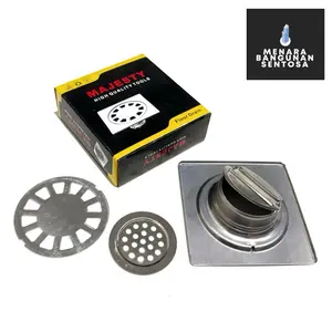 Saringan Got Up Down Stainless 4" Inch - Buka Tutup Anti Kecoak Serangga & Bau