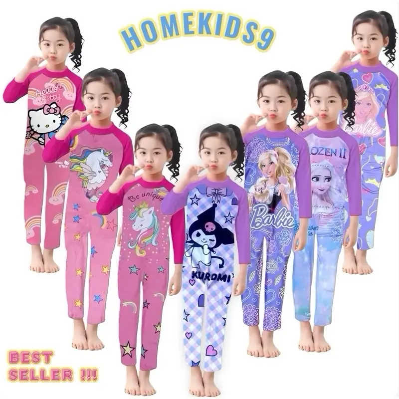 Baju renang anak panjang cewek dan cowok karakter 1-12 tahun Perempuan