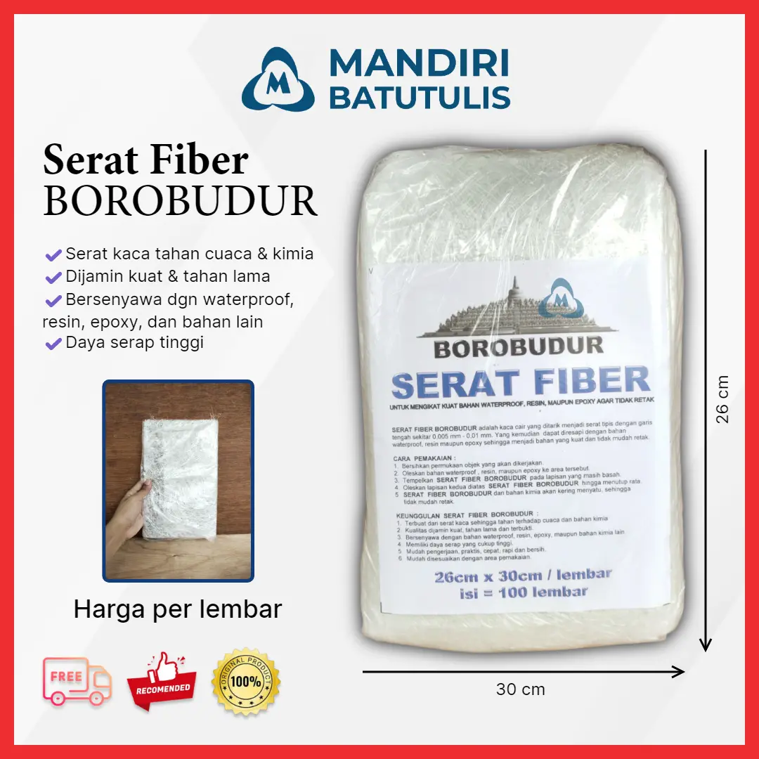 Serat Fiber Aquaproof / Serat Pelapis Retak Anti Bocor Fiberglass