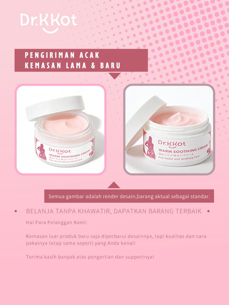 [BPOM COD] Dr.KKot Warm Soothing Cream 30g Pereda Nyeri Haid Membantu Melancarkan Haid Tidak Teratur , Nyeri Menstruasi ,Herbal Alami solusi cepat mengecilkan perut buncit , keputihan , kram perut , melancarkan haid tidak teratur nyaman dan hangat