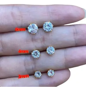 ANTING TUSUK TITANIUM GOLD SILVER CANTIK Earrings Emas Kulit Perhiasan clip desi old vintage gi wang sahara