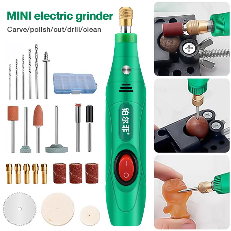 Electric Drill Grinder Engraver Pen Grinder Mini Drill Polishing Electric Rotary Tool Grinding Machine Miniature Household Tool