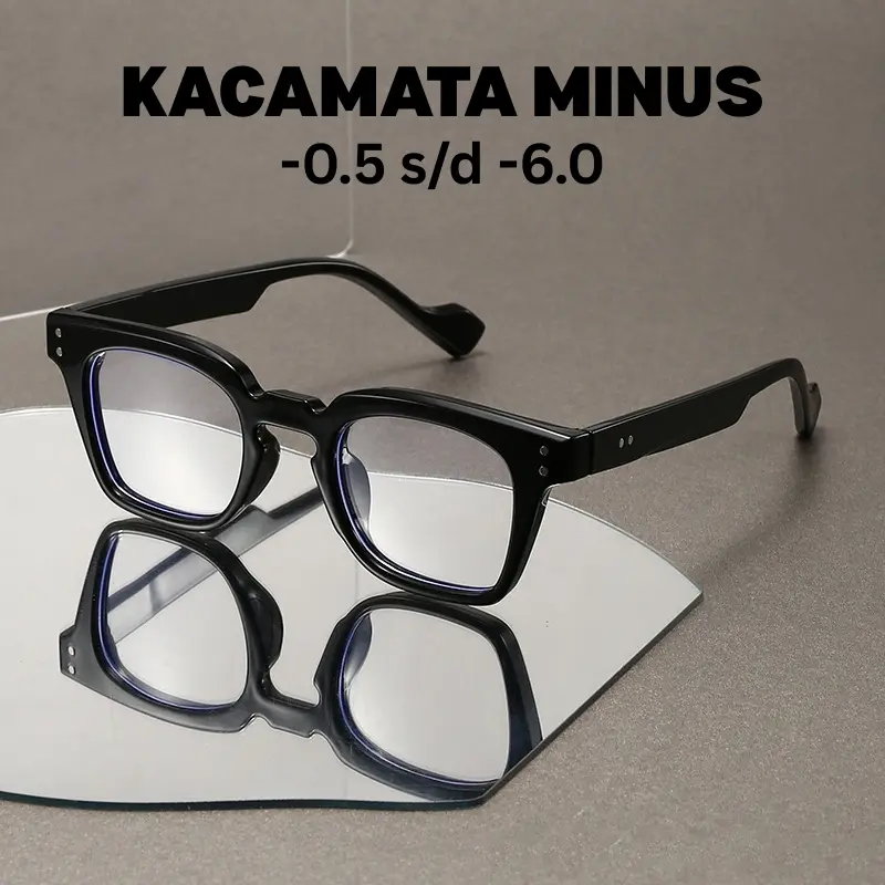 Kacamata Minus 3308 Fashion Korea Retro Anti Blue Light anti Radiasi Model Cat Eye Kacamata Minus 3308