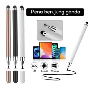 Universal Stylus ponsel komputer smartphone multiwarna 2 dan 1 Touch Stylus Tablet Phone Universal Android IOS Phone untuk iPad Aksesoris Menggambar Tablet Layar Kapasitif Touch Pena