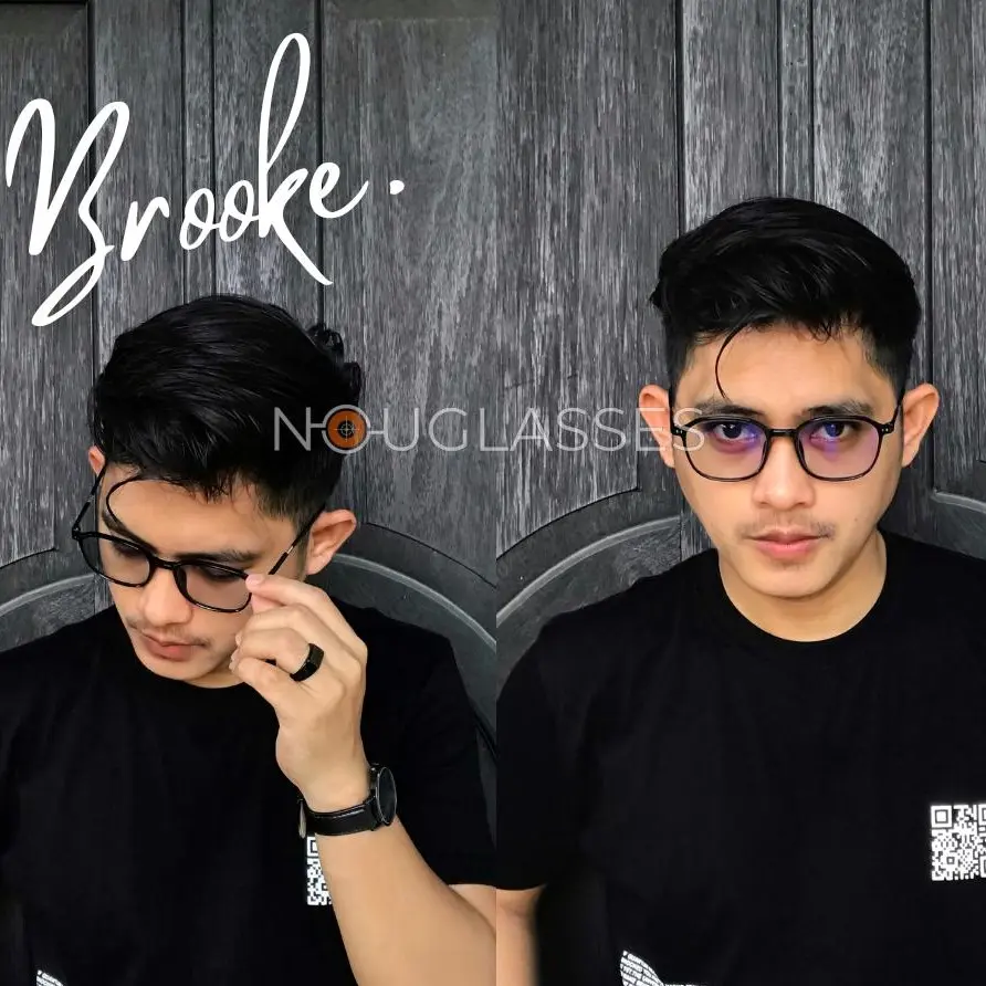 BROOKE (Black Glossy) - Kacamata Gadget Photocromic Antiradiasi Anti Embun Night Drive