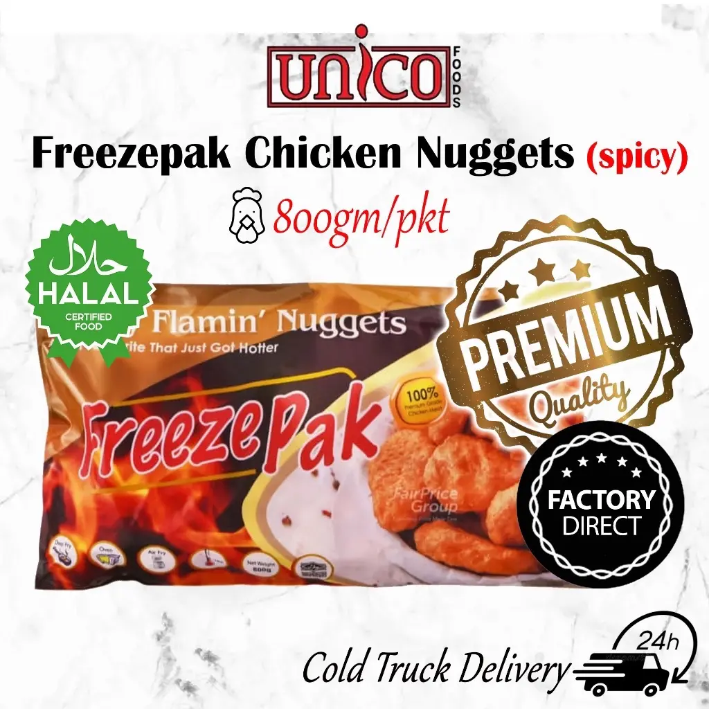 Freezepak Chicken Nugget Spicy Flavour (800g/pkt) halal