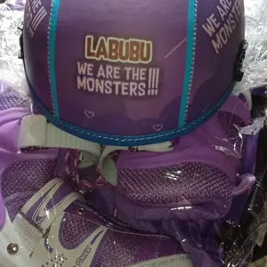Sepatu roda fullset lengkap helm dan pelindung lutut sikut dan tangan model mobil pemula