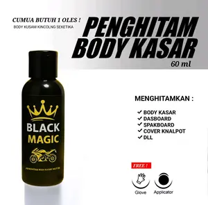 BLACK MAGIC Penghitam Body Motor Kusam | Efektif untuk Dashboard, Spakbor, Knalpot Ukuran 60 ml