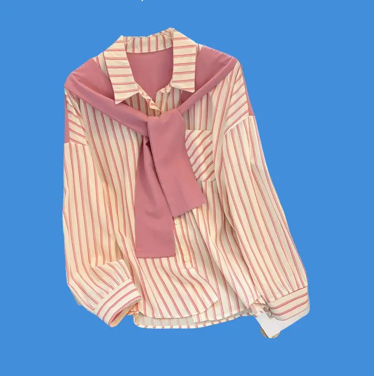Women's Loose Fit Long Sleeve Shirt Blouse