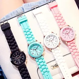 C ( C7 ) JAM TANGAN DEWASA GNEVA JELLY RUBBER