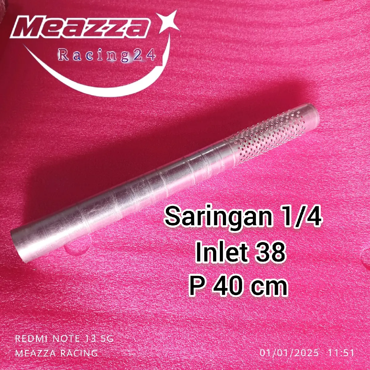 Saringan Setengah 3/4 Untuk Knalpot Motor ZRC DLL Panjang 40 Cm Diameter 38 mm Motorcycle