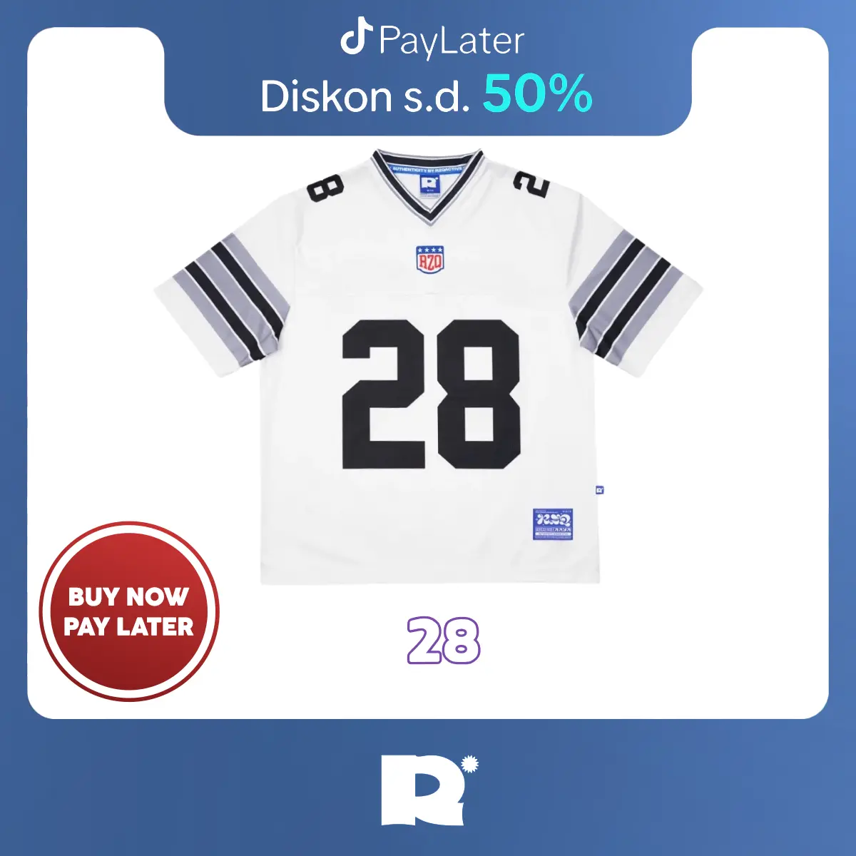 RZQ / 28 / NUMBER SERIES / Streetwear / Jersey / Oversize / Boxy Fit / Retro / Vintage / Music / Musik / Rugby / y2k / Bloke Core / Korea / nfl / Band / Hockey / Sport