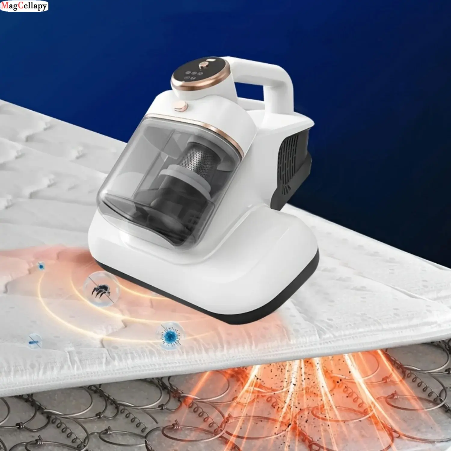 6-in-1 Multifunctional Cordless Vacuum & Mite Removal System」​ 8KPa Strong Suction | Dual Filtration | UV Sterilization | Multi-Surface Cleaning (Bedding, Sofa, Pet Hair, Baby Spaces)