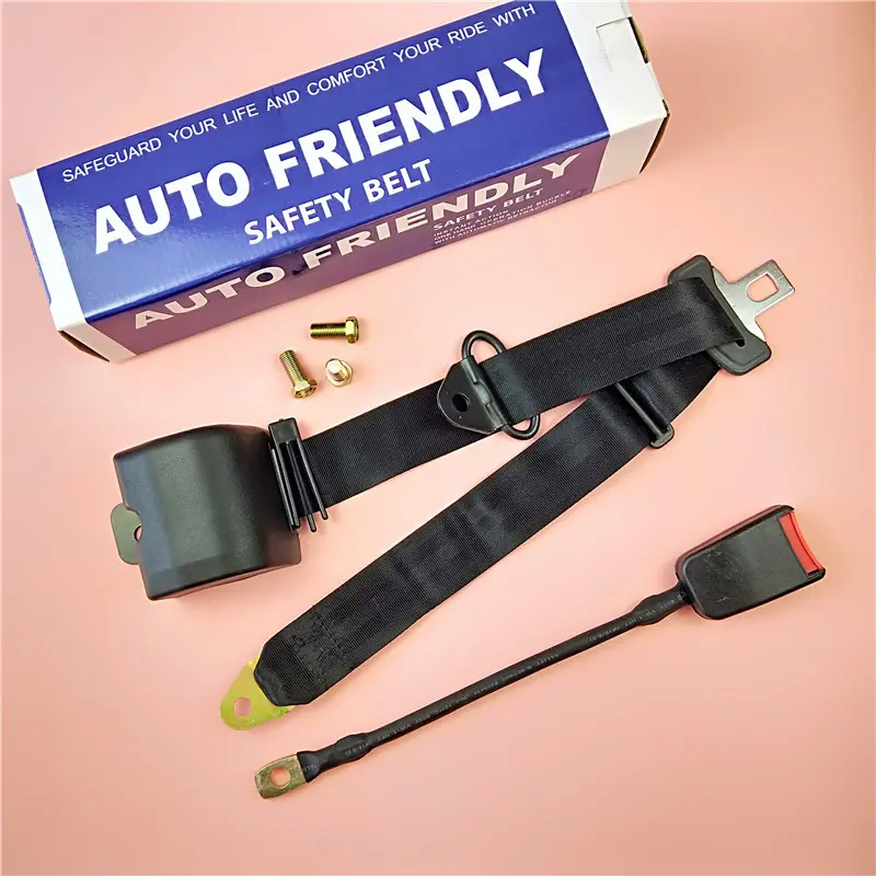 2pcs Universal Adjustable Retractable 3 Point Car Truck Front Knee Seat ...
